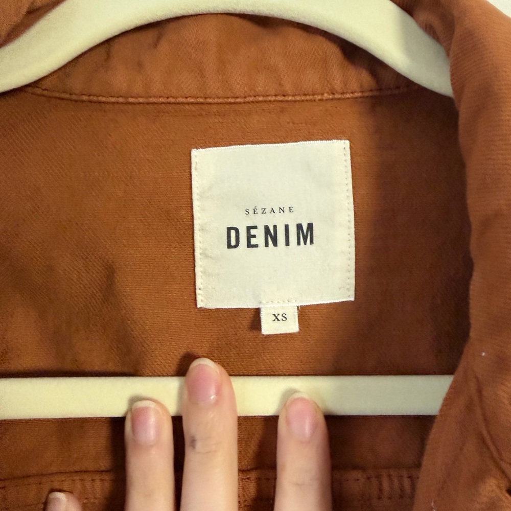 Sezane Will jacket in Denim Brown, size XS - Picture 5 of 6
